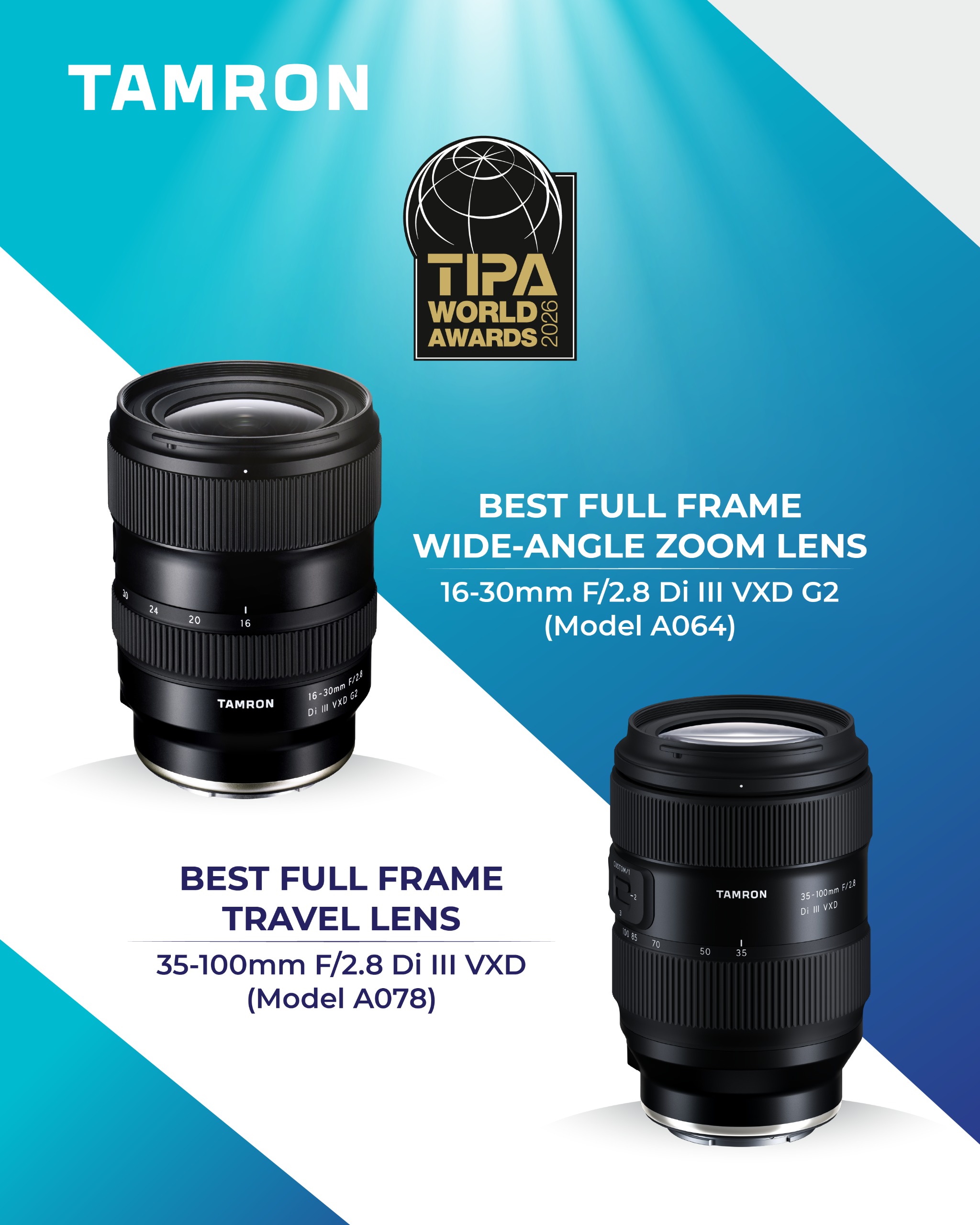 Lensa TAMRON Dianugerahi Dua Penghargaan Bergengsi TIPA pada Tahun 2026!